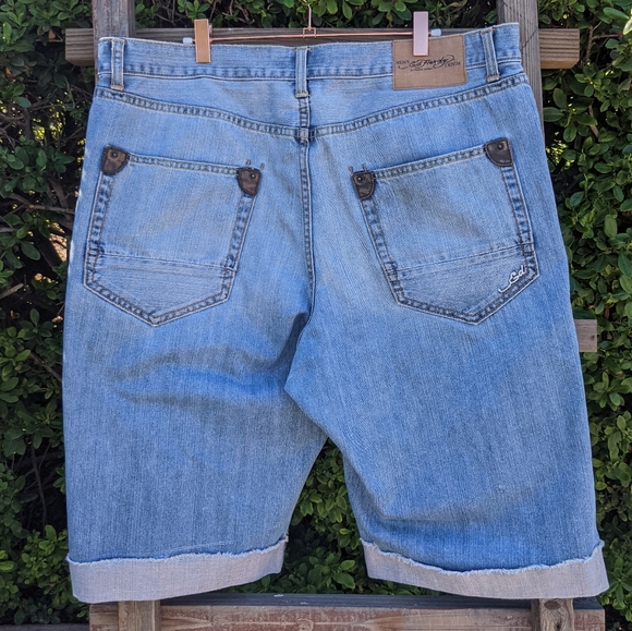Ed Hardy Christian Audigier Men's Denim Shorts  36 waist - Picture 15 of 15